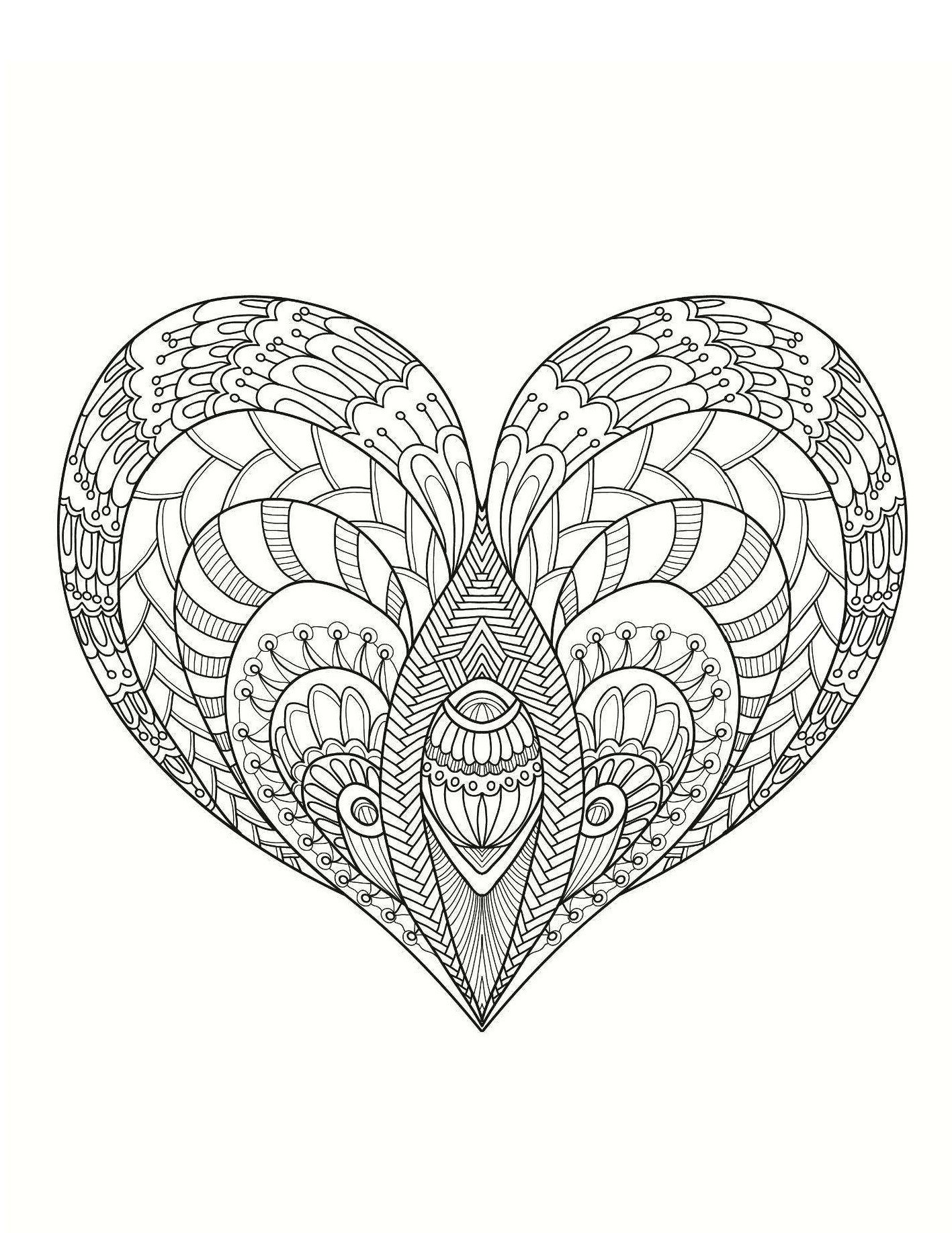 Сердечко с мелким рисунком