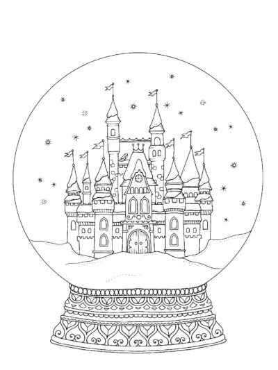 Новогодний стеклянный шар с замком