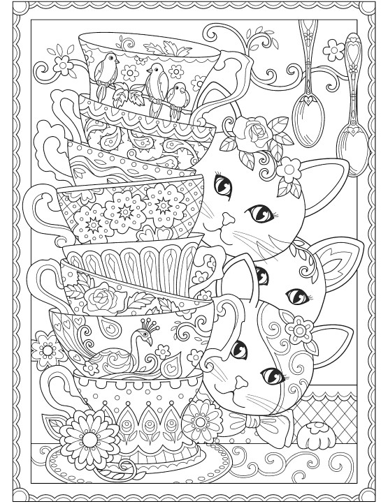 Кошки с посудой