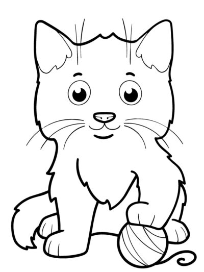 Котенок с клубком