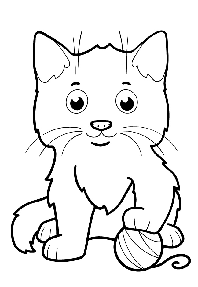 Котенок с клубком