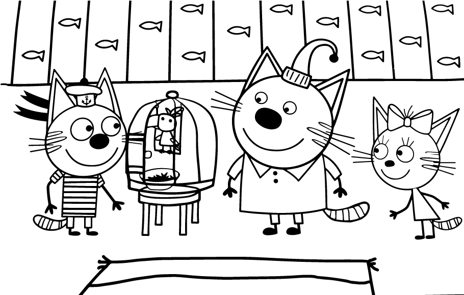 3 Кота и домашний питомец